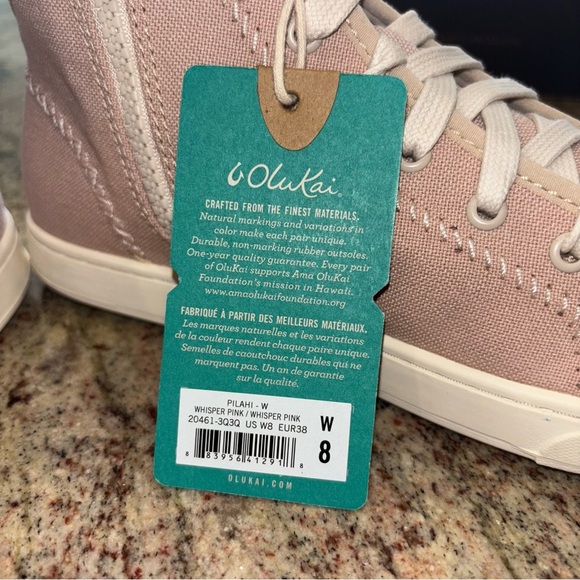 OluKai Pink Hightop Sneaker NIB - Picture 10 of 12